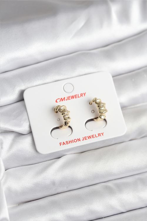 YRTCL 14K Gold Renk Kaplama CM Kadın Küpe