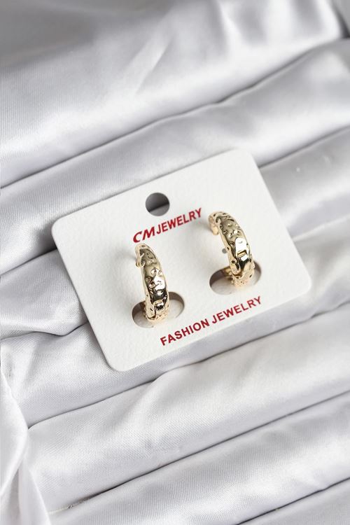 YRTCL 14K Gold Renk Kaplama CM Kadın Küpe