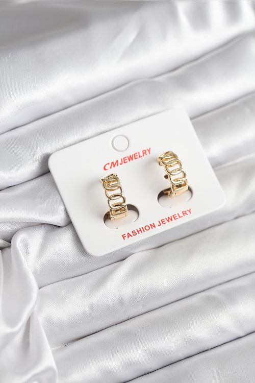 YRTCL 14K Gold Renk Kaplama Samanyolu Model CM Kadın Küpe