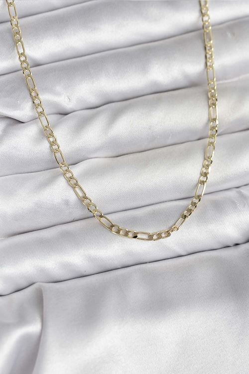 YRTCL 14K Gold Renk Kaplama Kuşgözü Zincir Model Pirinç CM Kadın Kolye