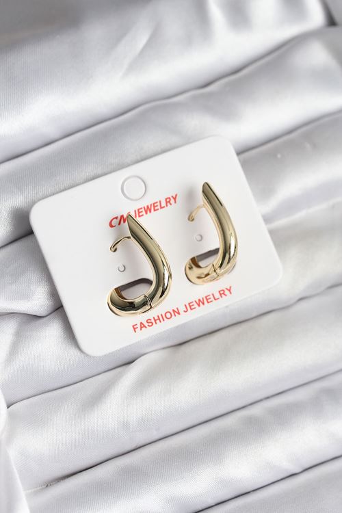 YRTCL 14K Gold Renk Kaplama CM Kadın Küpe