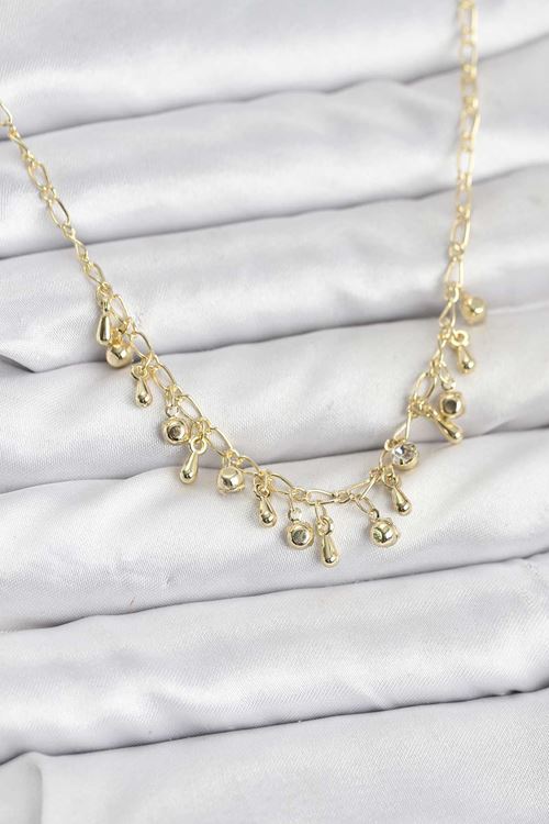 YRTCL 316L Çelik Zincir Gold Renk Kadın Kolye