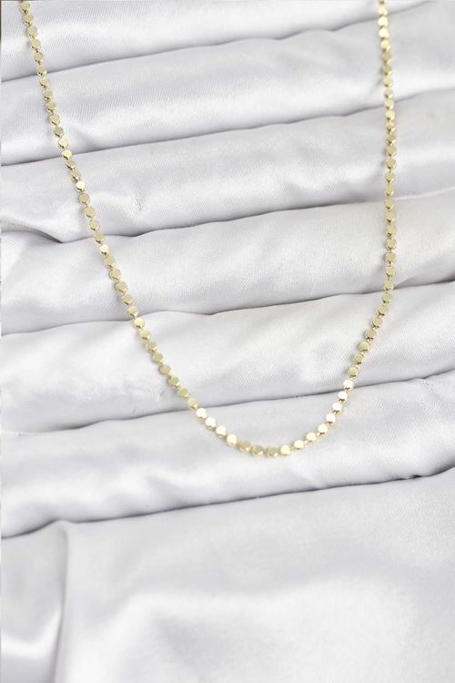 YRTCL 316L Çelik Gold Renk İnce Ezme Zincir Kadın Kolye