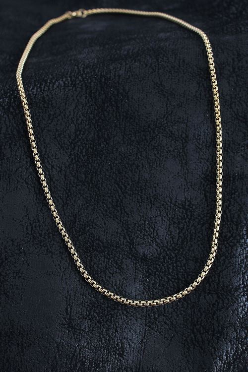 YRTCL 316L Çelik Örme Zincir Model Gold Renk Erkek Kolye