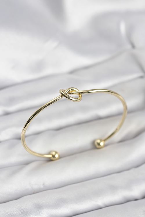 YRTCL Düğüm Model Pirinç Gold Renk Kadın Bileklik