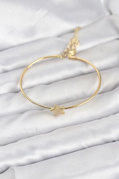 YRTCL Yıldız Model Gold Renk Kadın Bileklik