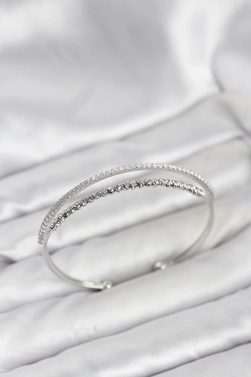 YRTCL Dorika Model Pirinç Gümüş Renk Kadın Bileklik