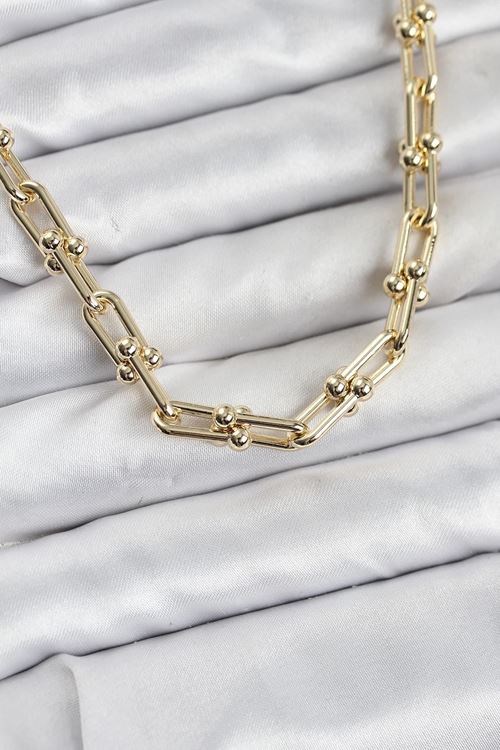 YRTCL Pirinç Gold Renk Tifani Model Kadın Kolye