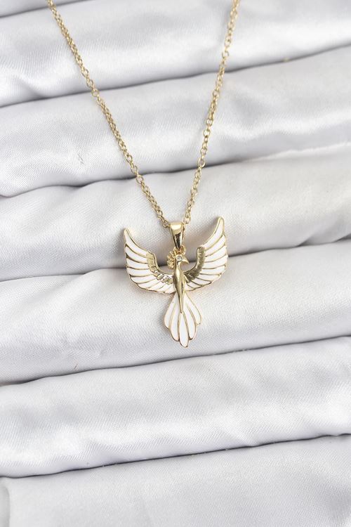 YRTCL 316L Çelik Zincir Gold Renk Anka Kuşu Model Kadın Kolye