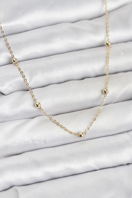 YRTCL CM Gold Renk Top Zincirli Kadın Kolye