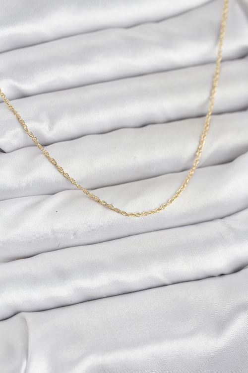 YRTCL CM 14K Gold Renk Burgu Model 60 cm Kadın Kolye