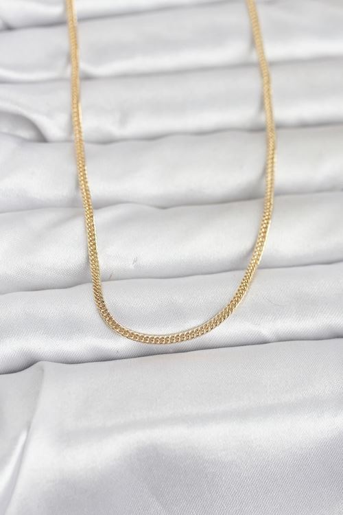 YRTCL CM 14K Gold Renk Dolgun Zincir Model 60 cm Kadın Kolye
