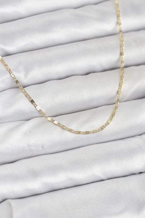 YRTCL CM 14K Gold Renk Ezme Zincir Model 60 cm Kadın Kolye