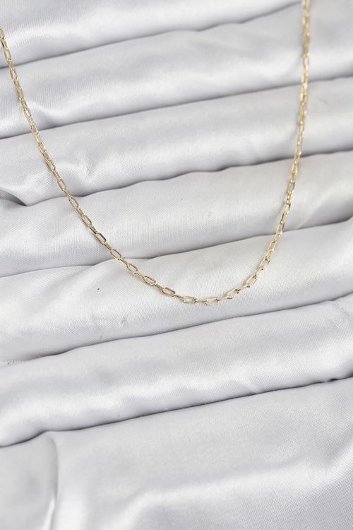 YRTCL CM 14K Gold Renk Ataç Zincir Model 60 cm Kadın Kolye
