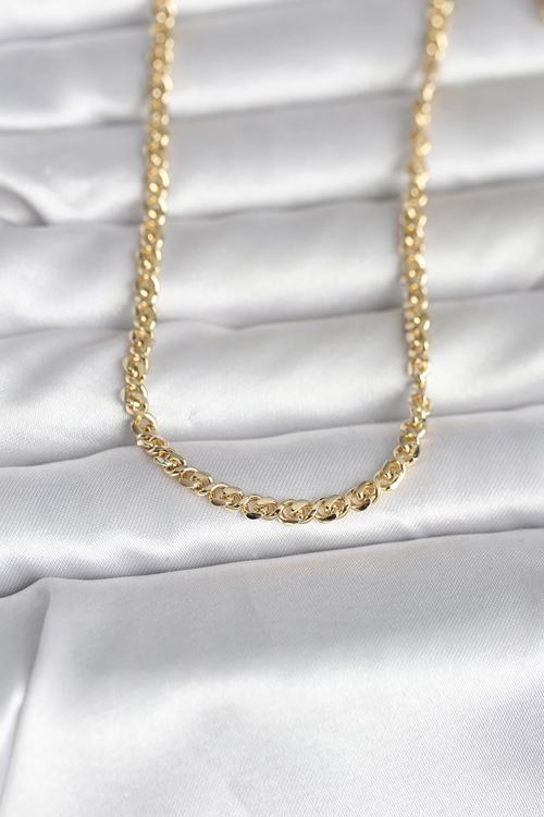 YRTCL CM 14K Gold Renk Zincir Model 60 cm Kadın Kolye