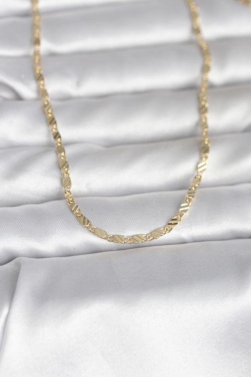 YRTCL CM 14K Gold Renk Çizgi Lazer Model 60 cm Kadın Kolye