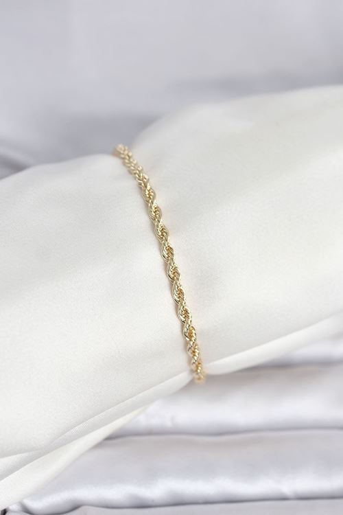 YRTCL CM 14K Gold Renk Burgu Model Kadın Bileklik