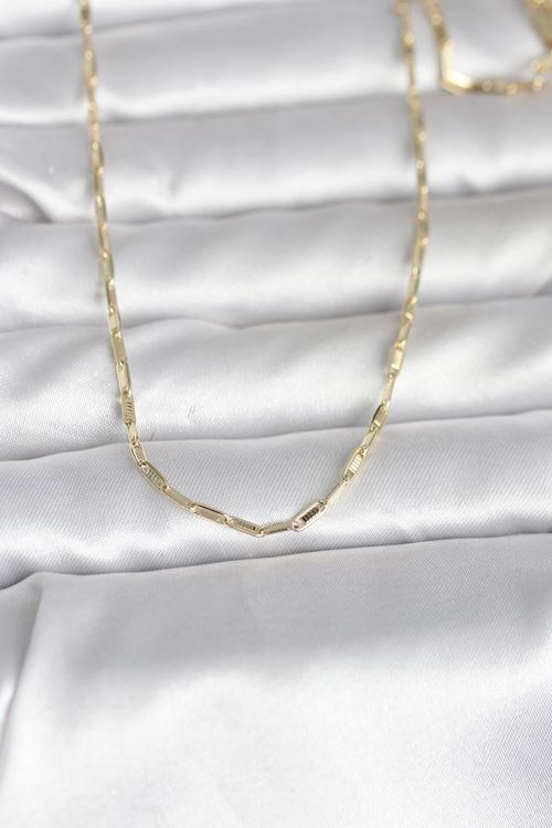 YRTCL CM 14K Gold Renk İnce Ataç Zincir Model 60 cm Kadın Kolye