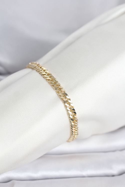 YRTCL CM 14K Gold Renk Kalın Zincir Model Kadın Bileklik