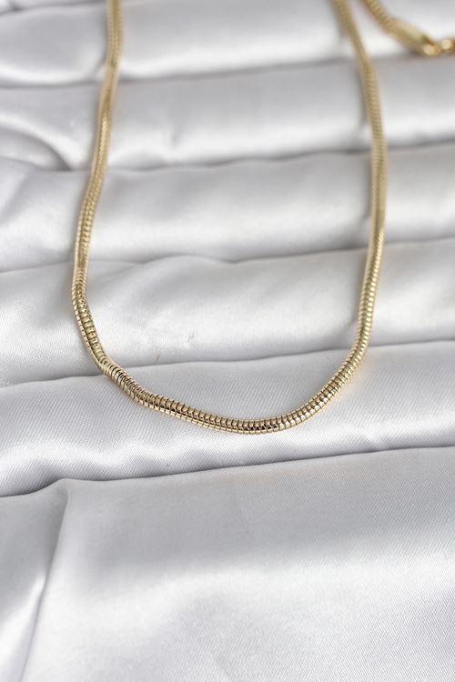 YRTCL CM 14K Gold Renk Yılan Zincir Model 60 cm Kadın Kolye