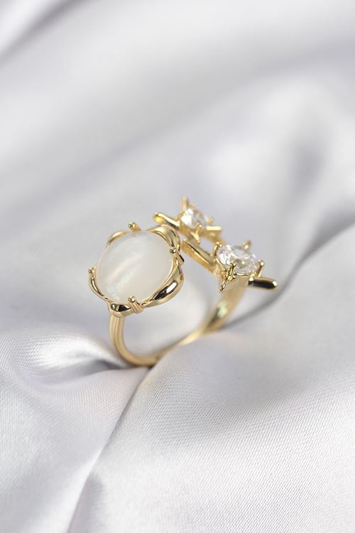 YRTCL Gold Renk Kutup Yıldızı Model Kadın Yüzük