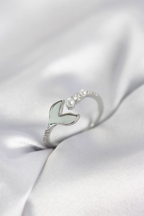 YRTCL Gümüş Renk Balık Kuyruğu Model Kadın Yüzük