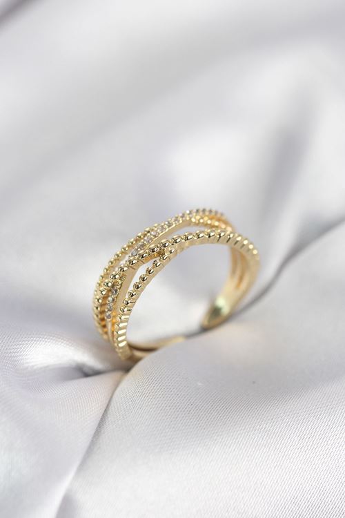 YRTCL Gold Renk Sarmal Model Kadın Yüzük