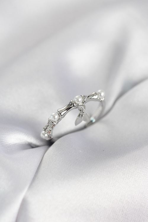 YRTCL Gümüş Renk Sallantılı Kemik Model Kadın Yüzük