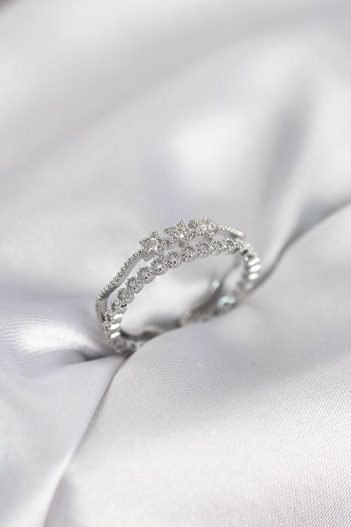 YRTCL Gümüş Renk Minimal Yıldızlı Model Kadın Yüzük