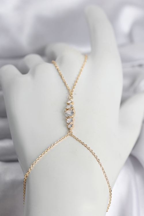 YRTCL Pirinç Gold Renk Zirkon Taşlı Kadın Şahmeran