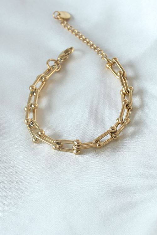 YRTCL 316L Çelik Gold Renk Tifany Model Kadın Bileklik