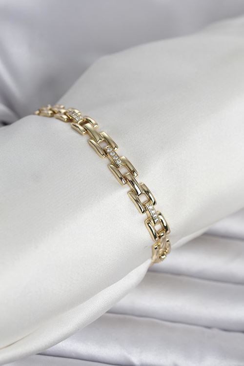 YRTCL Xuping Zincir Model Gold Renk Kadın Bileklik