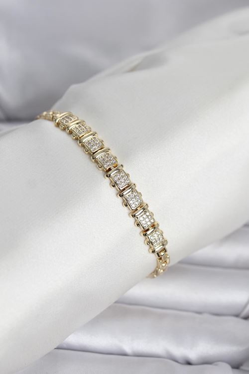 YRTCL Xuping Model Zirkon Taşlı Gold Renk Kadın Bileklik