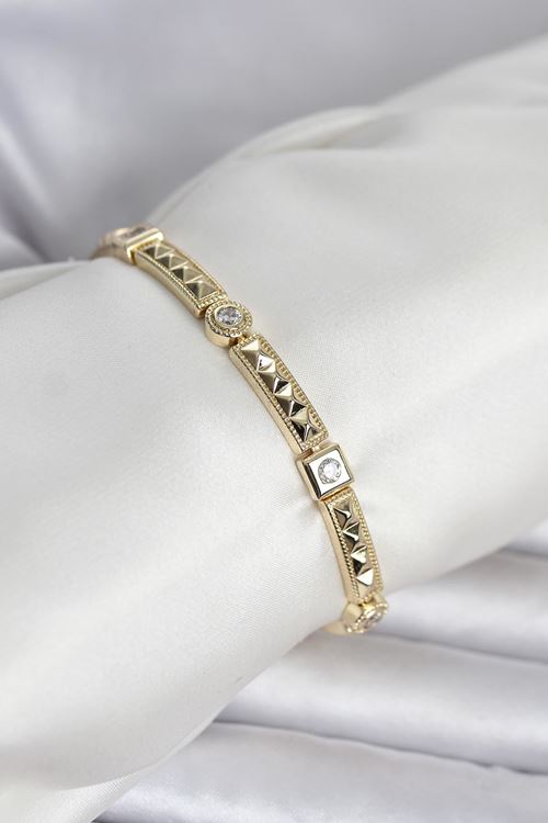 YRTCL Xuping Punta Model Gold Renk Kadın Bileklik