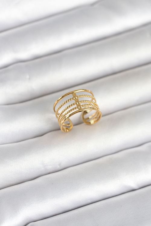 YRTCL 316L Çelik Gold Renk Vintage Model Kadın Yüzük