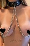 YRTCL SİA Siyah Tasmalı Göğüs Ucu Sıkıştırıcı Nipple Clamp GD-8092