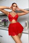YRTCL SİA Kırmızı  Valentine's Tasarım Gecelik 18511