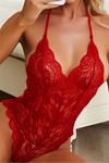 YRTCL SİA Kırmızı Dantel Babydoll Sırtı Açık Seksi Gecelik 15015